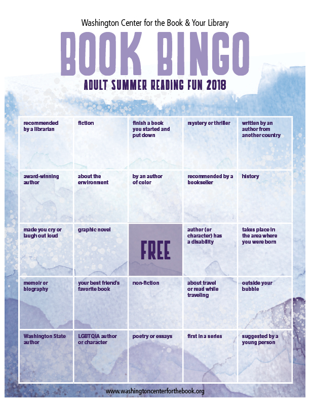 2018 Book Bingo Card